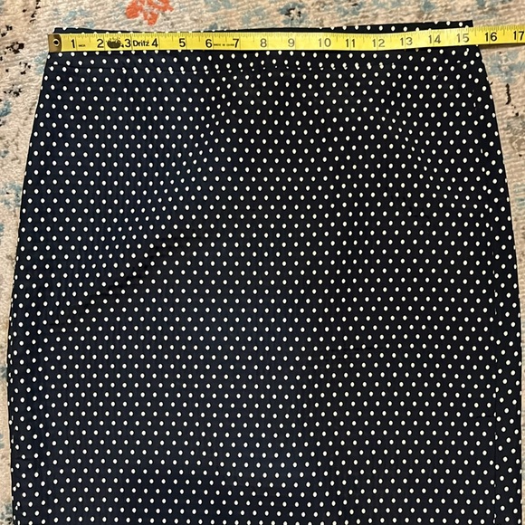 J. Crew No. 2 Pencil Skirt in Navy Polka Dot Jacquard - Picture 8 of 15